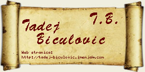 Tadej Biculović vizit kartica